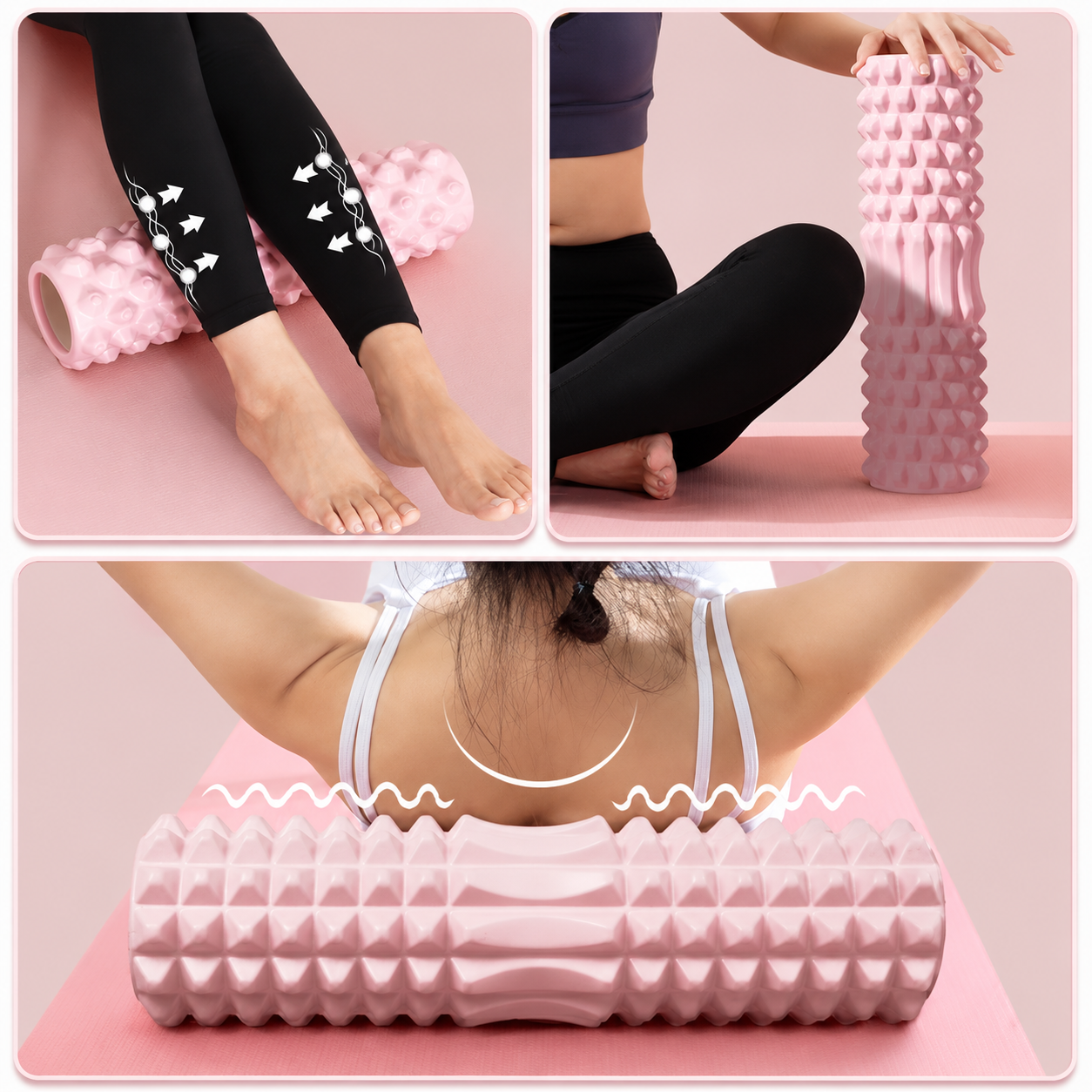 FlexRecovery Foam Roller Set – Yoga, Pilates & Muscle Recovery Kit