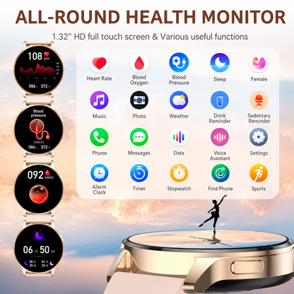 LumiFit™ Smart Watch – HD Fitness & Calling Smartwatch for Women